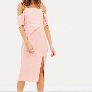 NWT Pastel Pink Off Shoulder Elliatt Dress